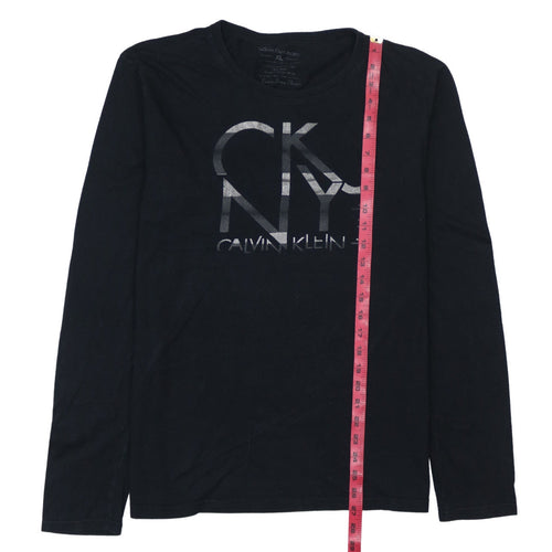 Calvin Klein Jeans Men's Black XL Long Sleeve Graphic T-Shirt