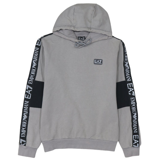 Emporio Armani EA7 Men's Grey Logo Pullover Hoodie Size M