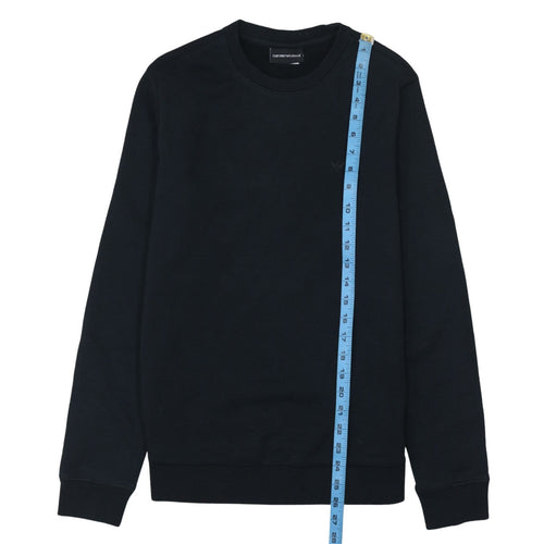 Emporio Armani Men's Black Regular Fit Cotton Blend Sweatshirt M