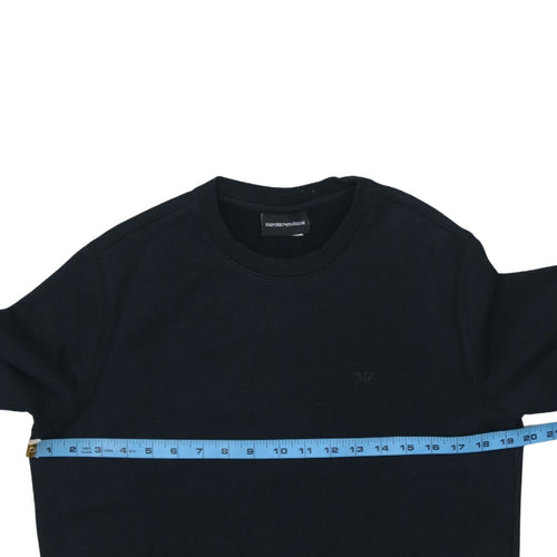 Emporio Armani Men's Black Regular Fit Cotton Blend Sweatshirt M