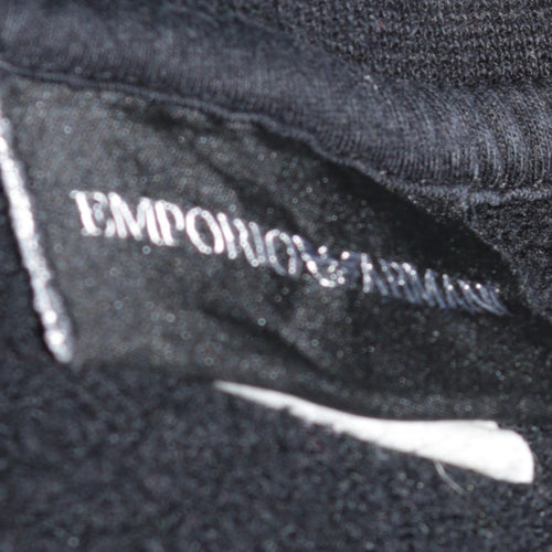 Emporio Armani Men's Black Regular Fit Cotton Blend Sweatshirt M