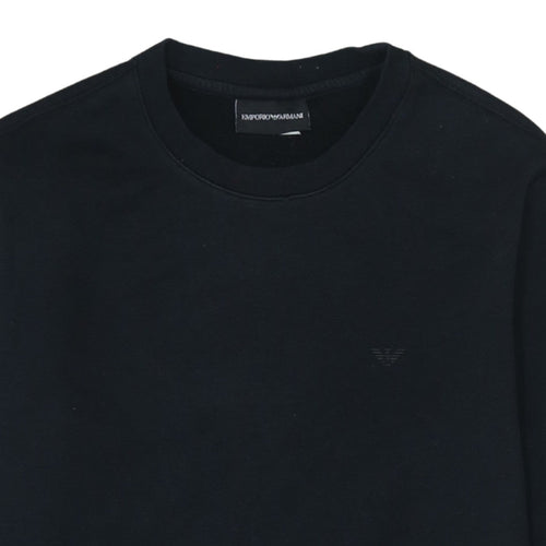 Emporio Armani Men's Black Regular Fit Cotton Blend Sweatshirt M
