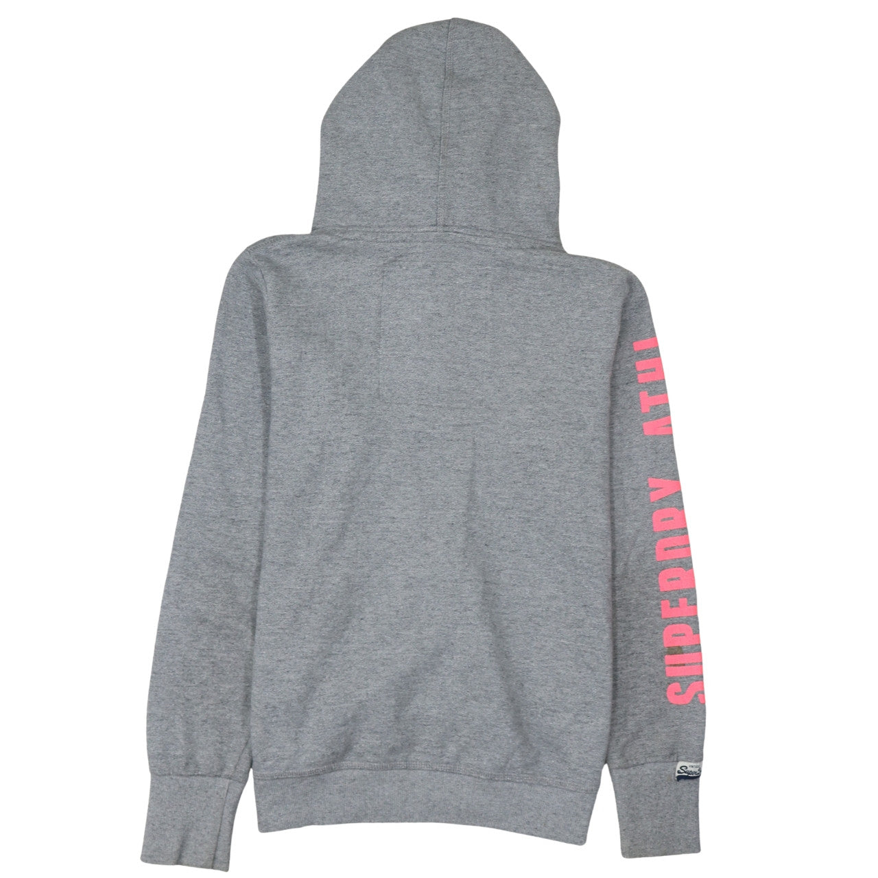 Superdry Womens Grey Full Zip Hoodie Size M Hooded Sweatshirt