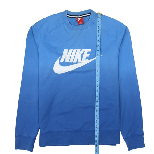 Nike Men's Blue Crew Neck Logo Pullover Sweatshirt Size M