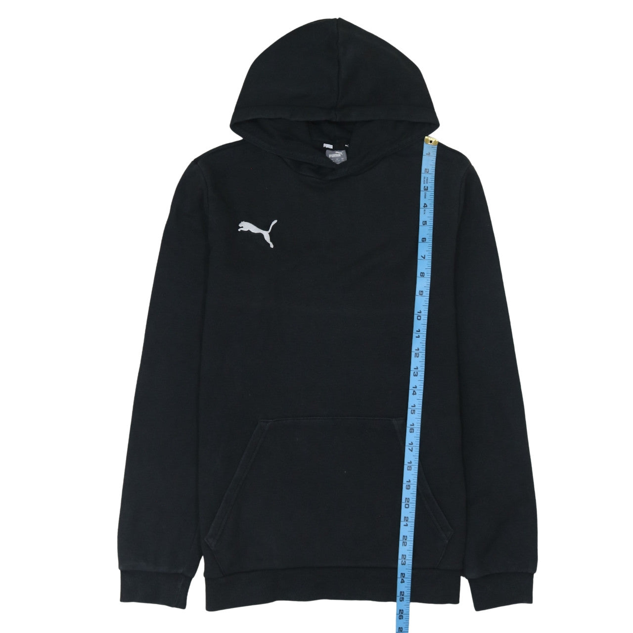 Puma Boys Black Pullover Hoodie 15-16 Years Athletic Fit Logo Design