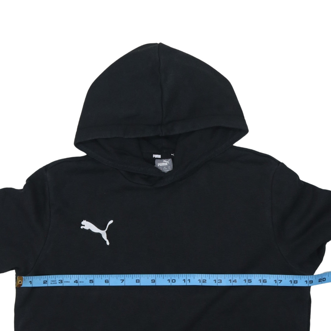 Puma Boys Black Pullover Hoodie 15-16 Years Athletic Fit Logo Design