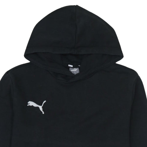 Puma Boys Black Pullover Hoodie 15-16 Years Athletic Fit Logo Design