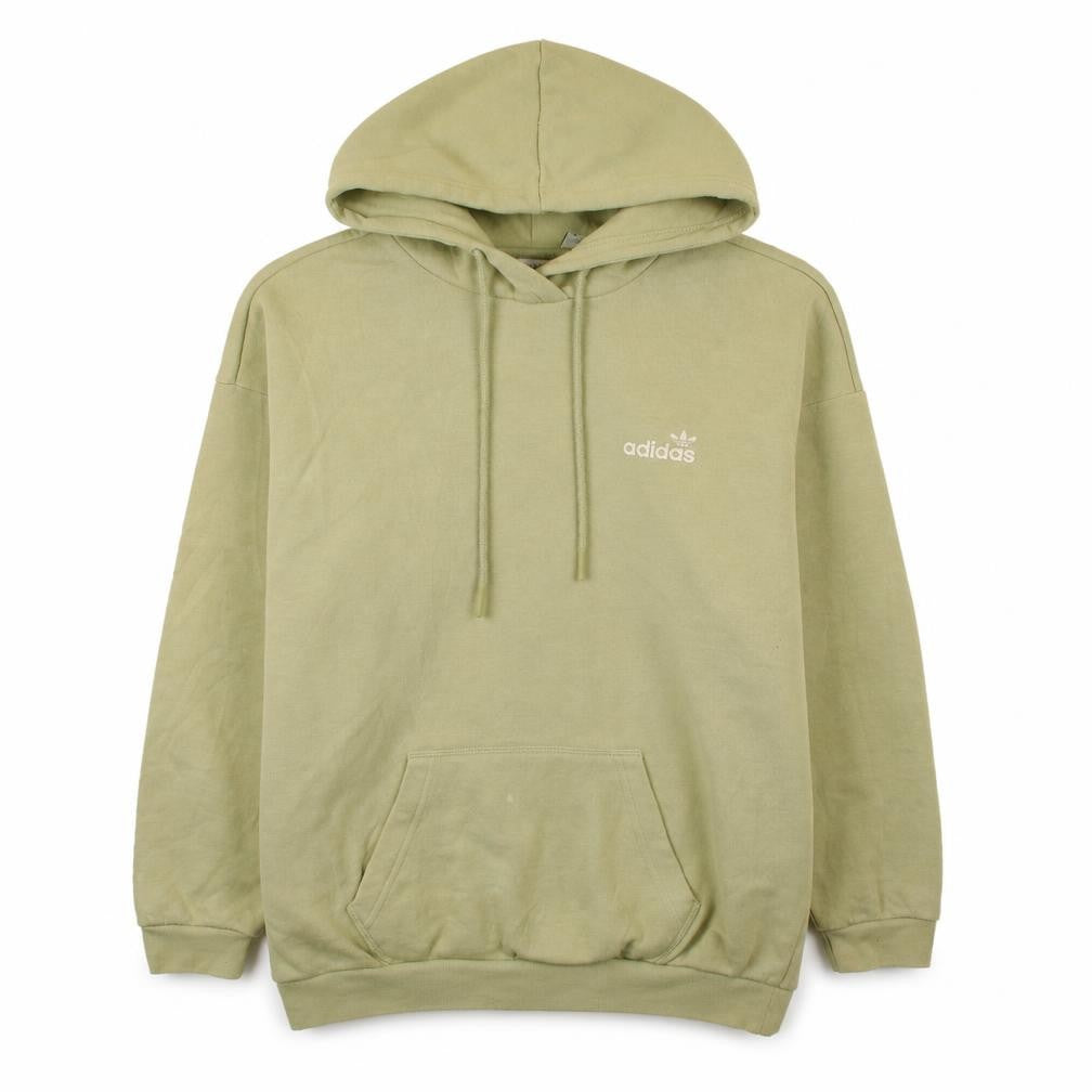 Front view of Adidas women’s green hoodie uk 12 pullover logo cotton blend