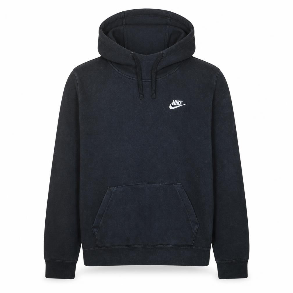 Front view of Nike Men's Black M Pullover Hoodie Fleece Regular Fit