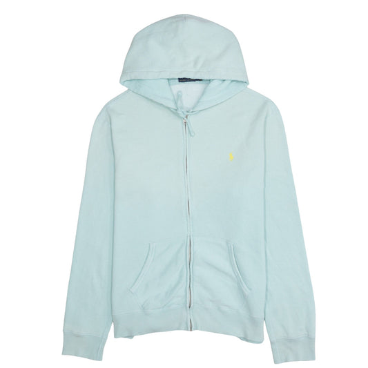 Ralph Lauren Mens Blue XL Full Zip Hoodie Lightweight Cotton Blend