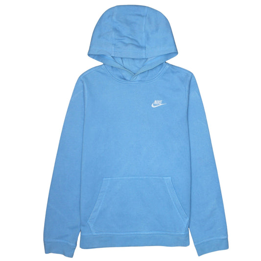 Nike Boys Blue Pullover Hoodie XL 158-170cm Cotton Logo Sweatshirt