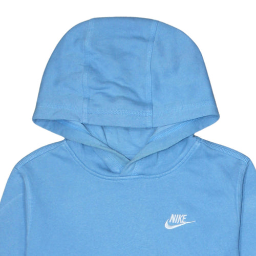 Nike Boys Blue Pullover Hoodie XL 158-170cm Cotton Logo Sweatshirt