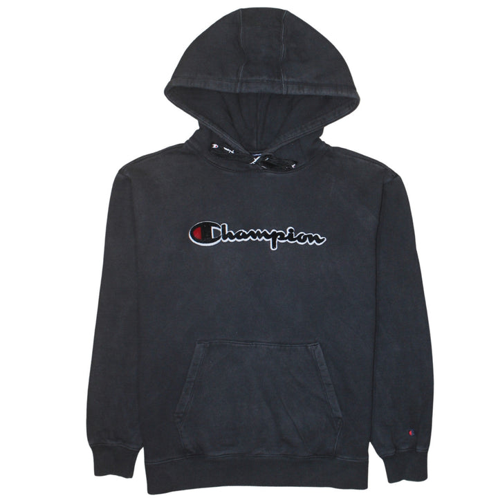 Champion Men's Black Small Pullover Hoodie with Logo Embroidery