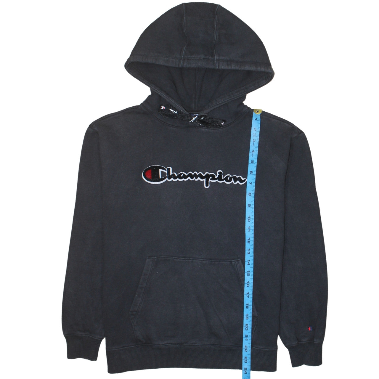 Champion Men's Black Small Pullover Hoodie with Logo Embroidery
