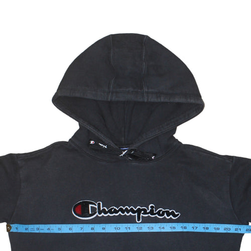 Champion Men's Black Small Pullover Hoodie with Logo Embroidery