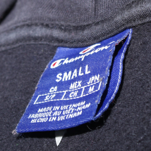 Champion Men's Black Small Pullover Hoodie with Logo Embroidery