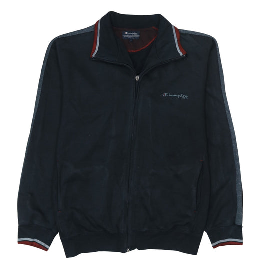 Champion Mens Black Full Zip Sweatshirt L Regular Fit High Neck