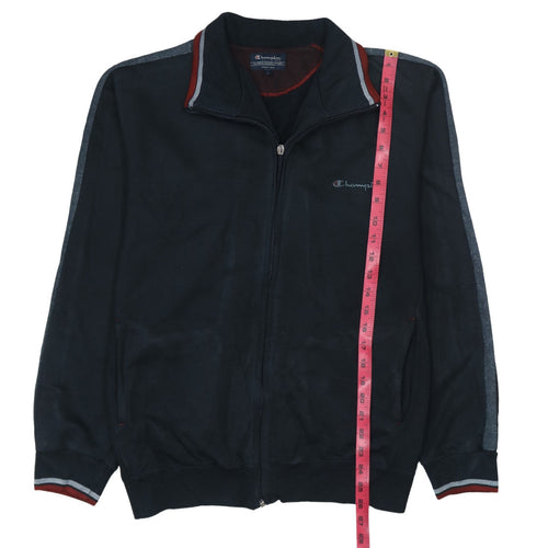 Champion Mens Black Full Zip Sweatshirt L Regular Fit High Neck