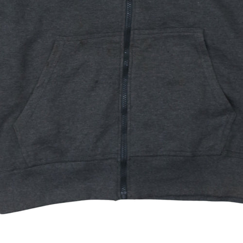 Champion Men Grey Full Zip Hoodie XL Regular Athletic Style