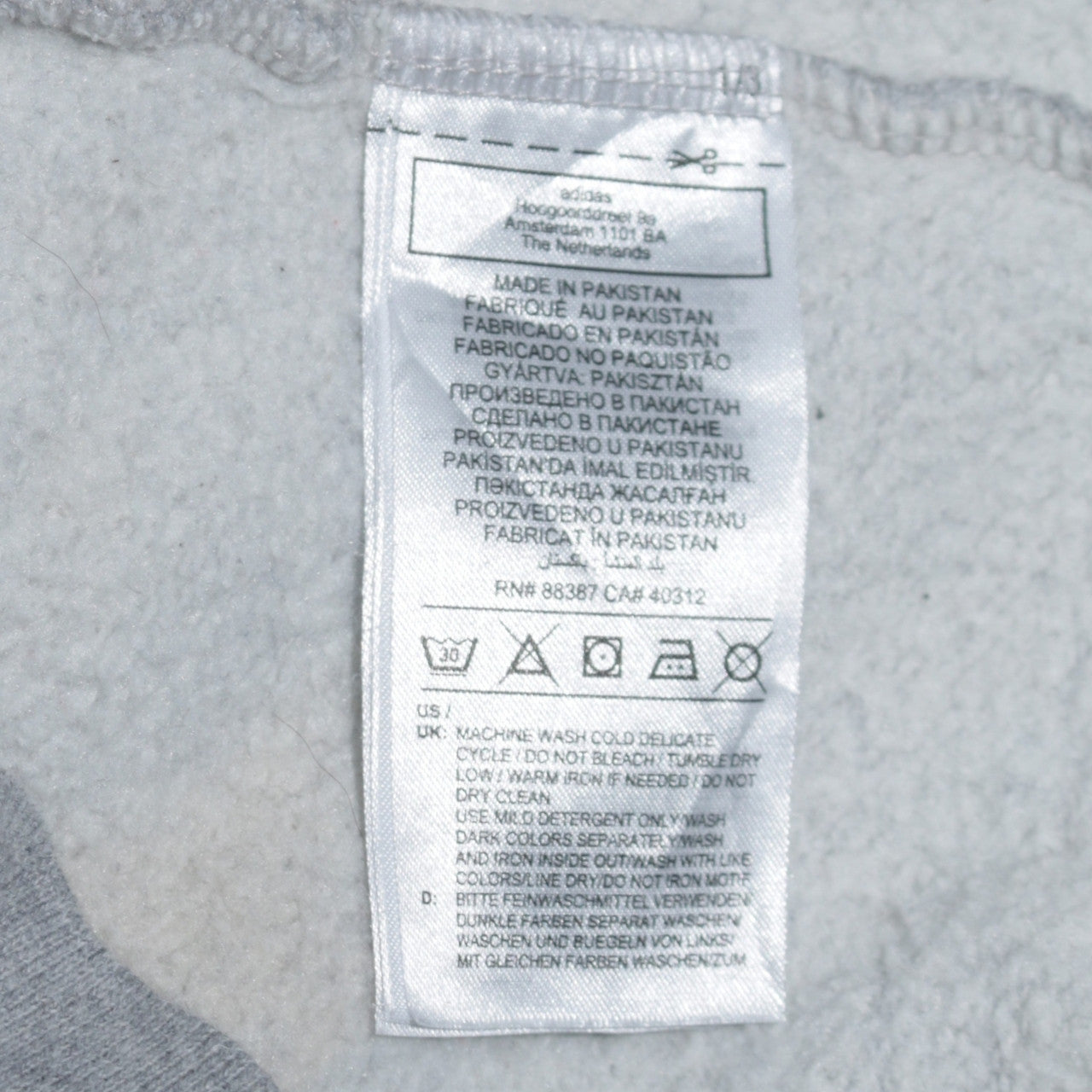 adidas Men’s Grey XS Pullover Hoodie Regular Fit Sports Fleece