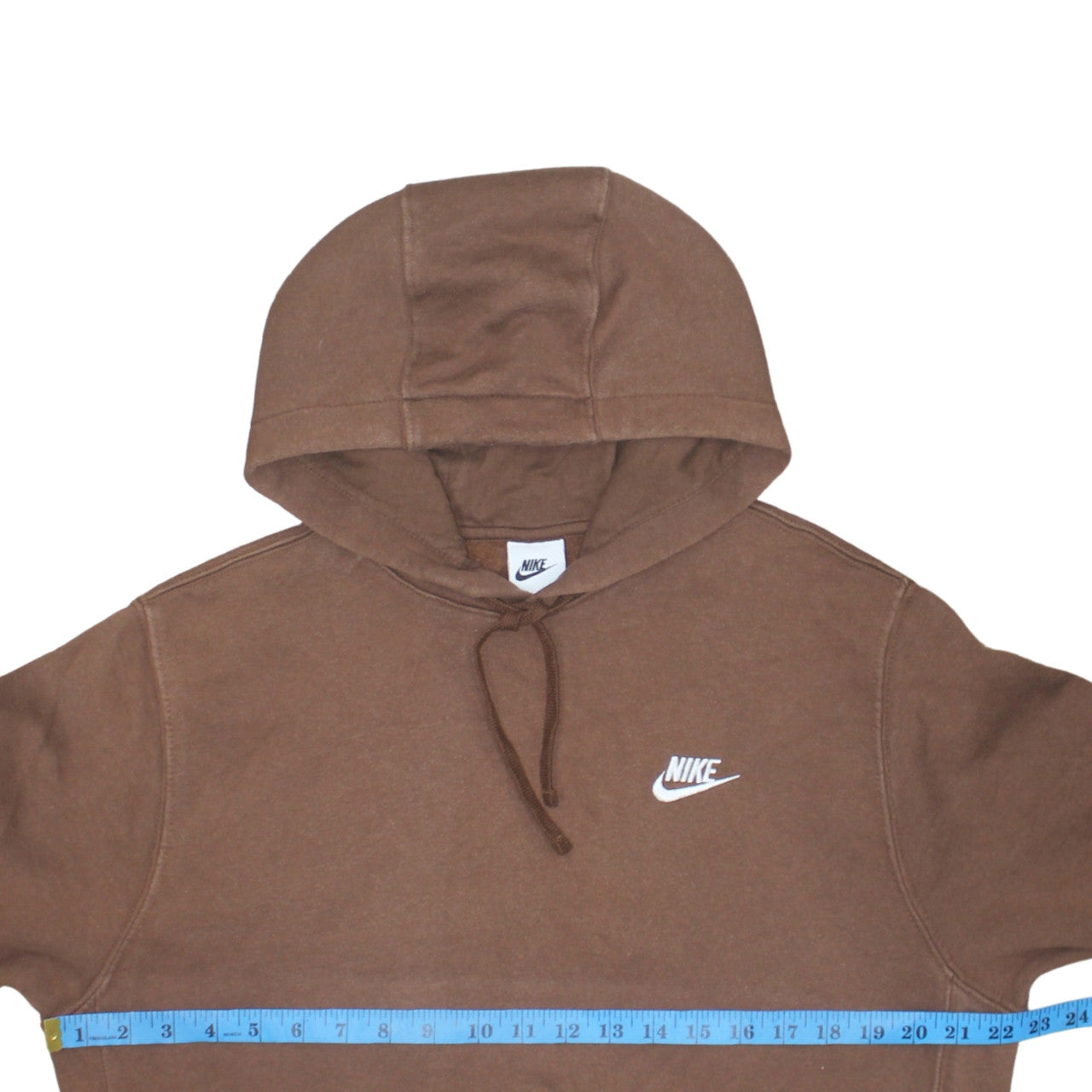 Nike Men's Brown Pullover Hoodie M Logo Fleece Sweatshirt