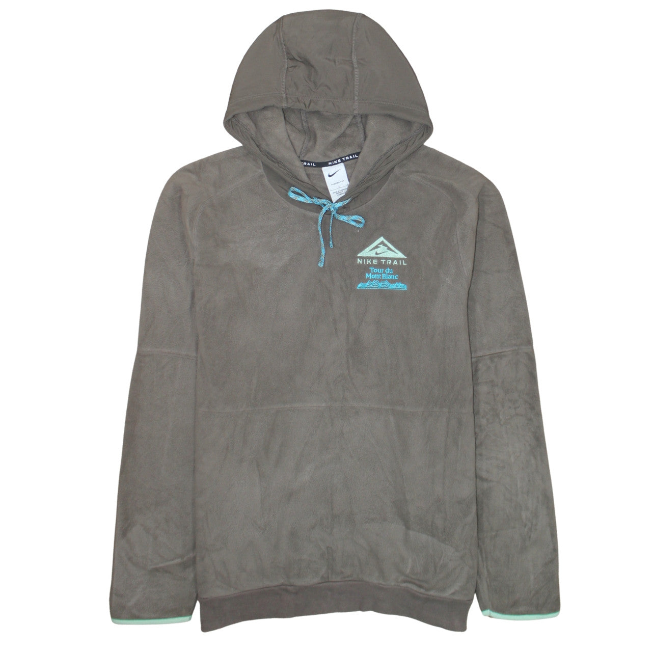 Nike Men’s Brown Therma-Fit Trail Pullover Hoodie L Embroidered Fleece