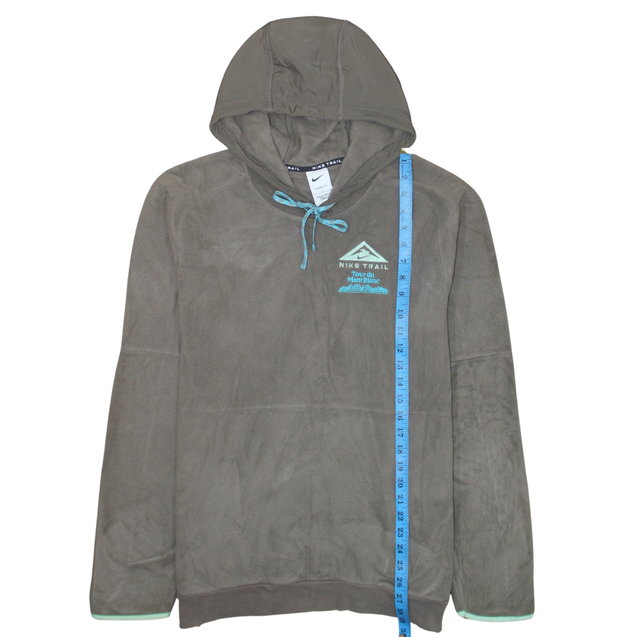 Nike Men’s Brown Therma-Fit Trail Pullover Hoodie L Embroidered Fleece