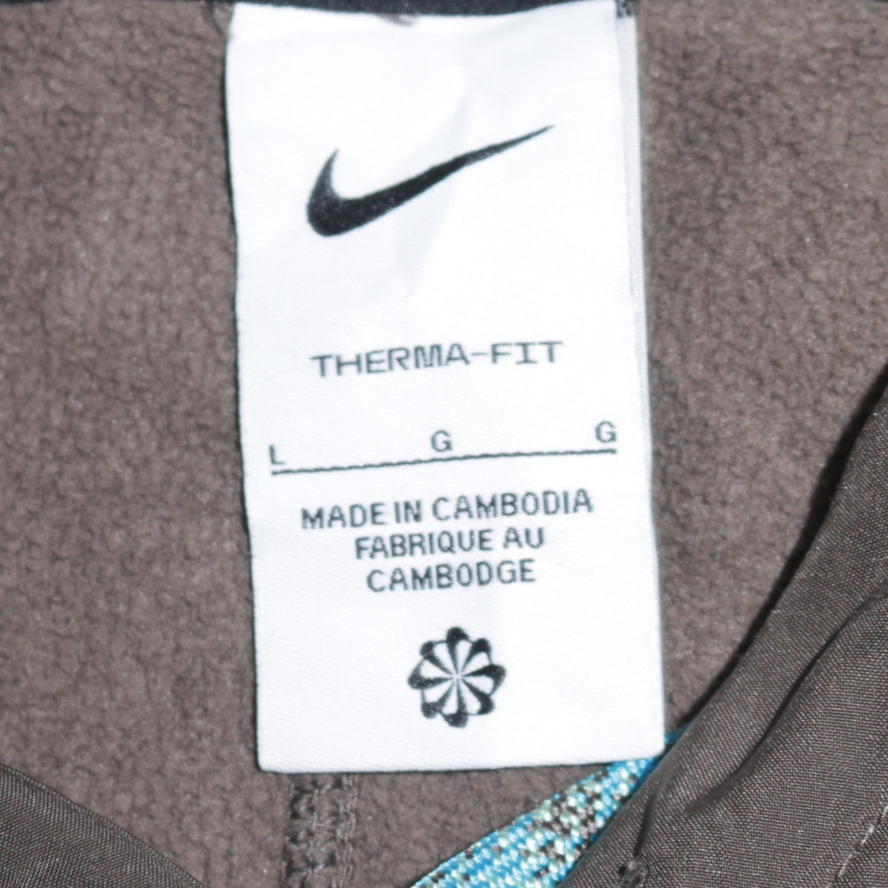 Nike Men’s Brown Therma-Fit Trail Pullover Hoodie L Embroidered Fleece