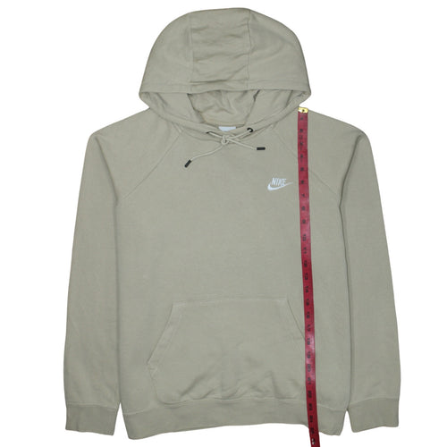 Nike Men's Beige XL Pullover Hoodie with Logo and Kangaroo Pocket