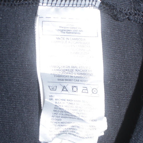 Adidas Teens Black Full Zip Hoodie L Sportswear Logo Sweatshirt