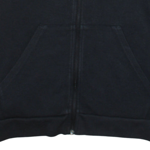 Adidas Teens Black Full Zip Hoodie L Sportswear Logo Sweatshirt
