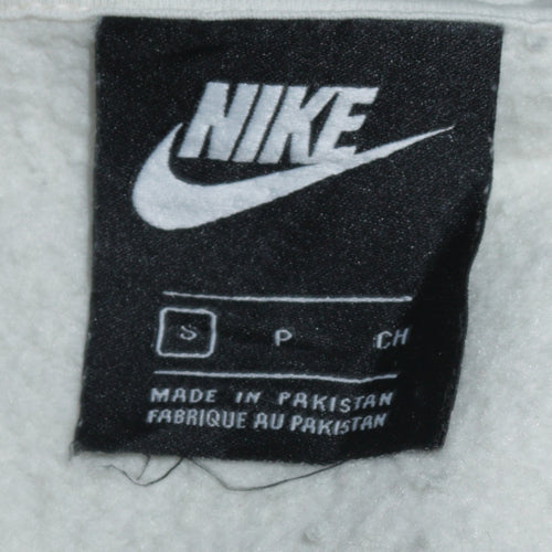 Nike Men's White 1/4 Zip Fleece Sweatshirt Small