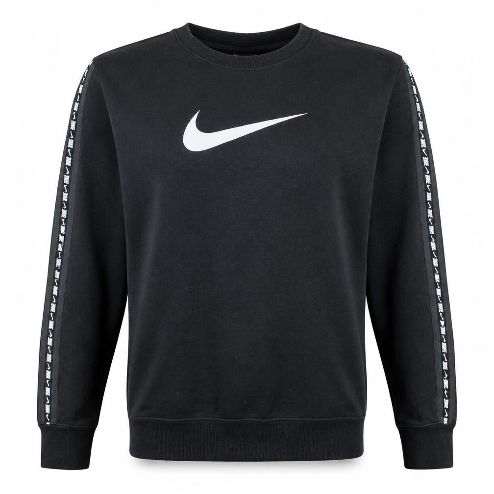 Front view of Nike Women's Black M Crew Neck Pullover Sweatshirt with Logo