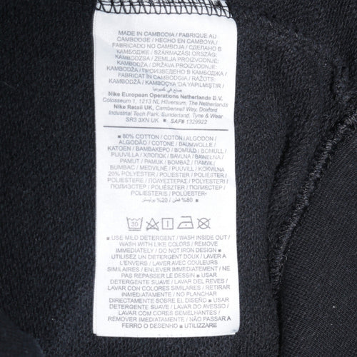 Nike Women's Black M Crew Neck Pullover Sweatshirt with Logo