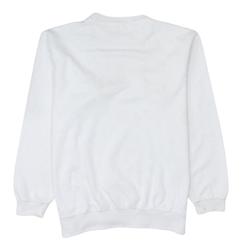 Champion Men's White L Pullover Sweatshirt Embroidered Logo