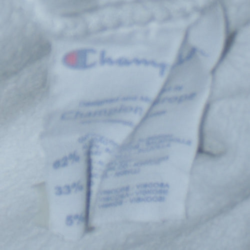 Champion Men's White L Pullover Sweatshirt Embroidered Logo