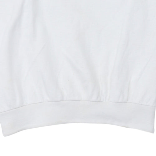 Champion Men's White L Pullover Sweatshirt Embroidered Logo