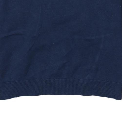 Tommy Hilfiger Men’s Blue V-Neck Cotton Pullover Jumper M