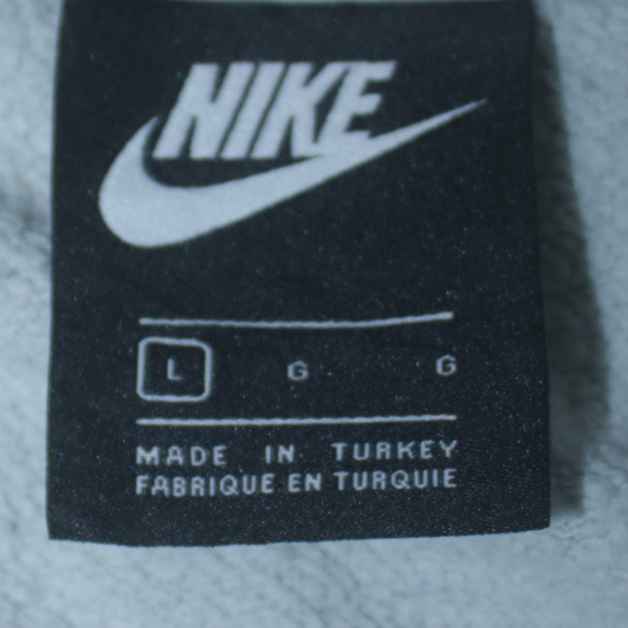 Nike Women White Crew Neck Pullover Sweatshirt L Cotton Blend