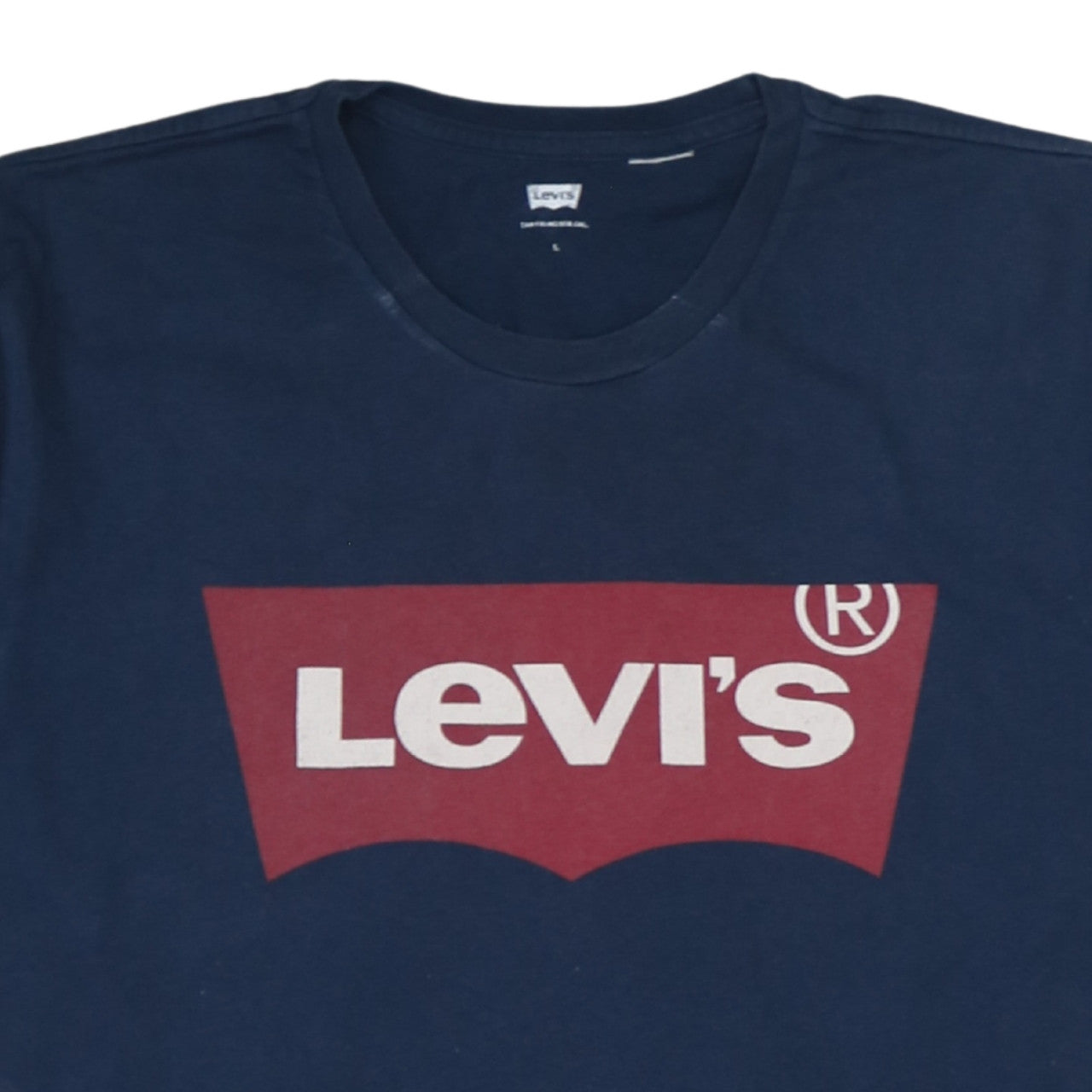 Levi's Men's Blue Logo Graphic Cotton Polo T-Shirt Size L