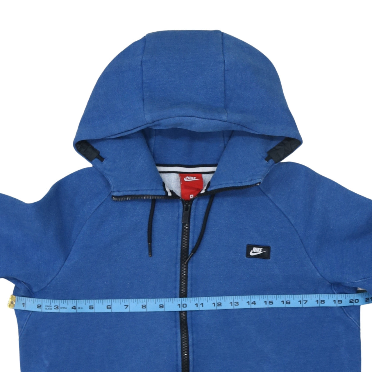 Nike Men's Blue Full Zip Hoodie Size M Cotton Blend
