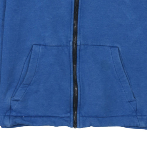 Nike Men's Blue Full Zip Hoodie Size M Cotton Blend