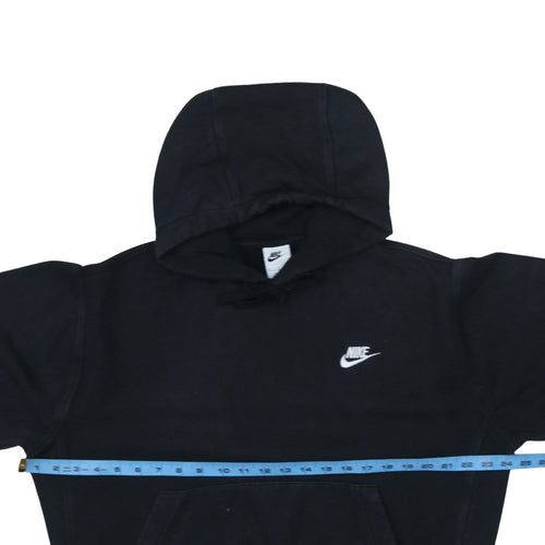 Nike Men's Black Small Pullover Hoodie with Logo and Kangaroo Pocket