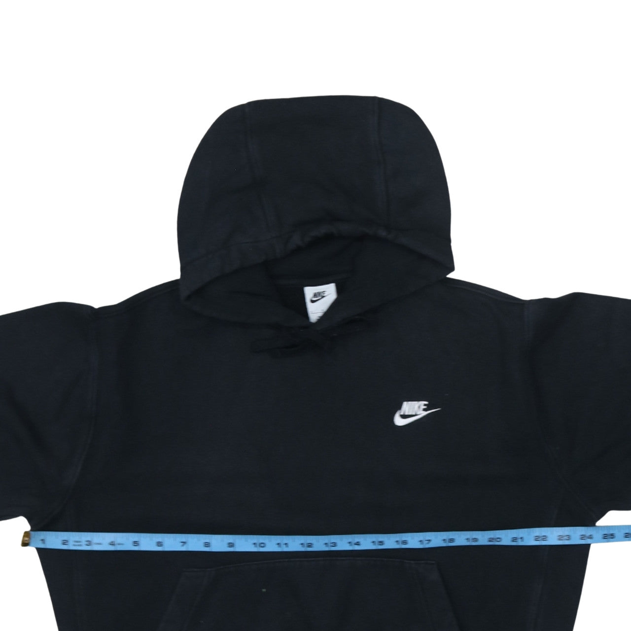 Nike Men's Black Small Pullover Hoodie with Logo and Kangaroo Pocket
