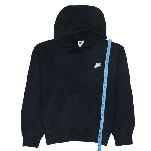 Nike Men's Black Small Pullover Hoodie with Logo and Kangaroo Pocket