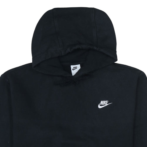 Nike Men's Black Small Pullover Hoodie with Logo and Kangaroo Pocket