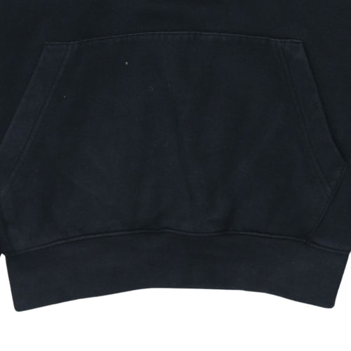 Nike Men's Black Small Pullover Hoodie with Logo and Kangaroo Pocket
