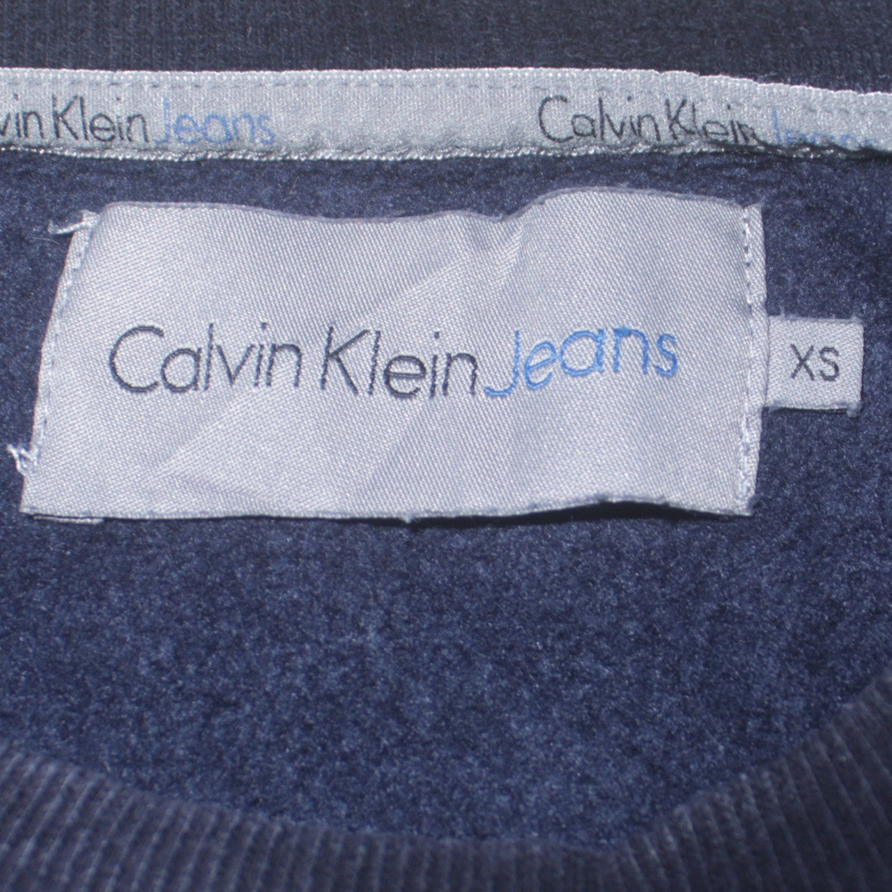 Calvin Klein Jeans Men's Blue XS Pullover Logo Sweatshirt