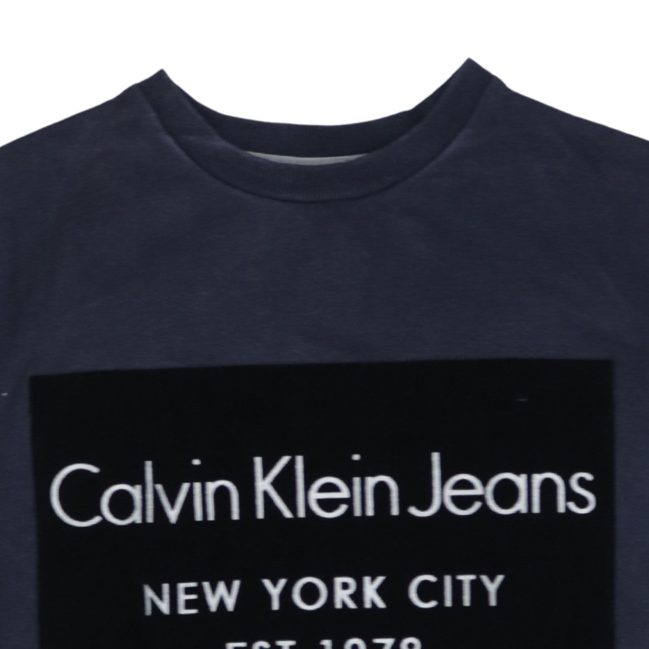 Calvin Klein Jeans Men's Blue XS Pullover Logo Sweatshirt