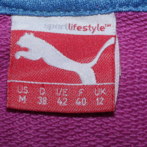 Puma Womens Pink Hooded Pullover Sweatshirt Size 12 UK